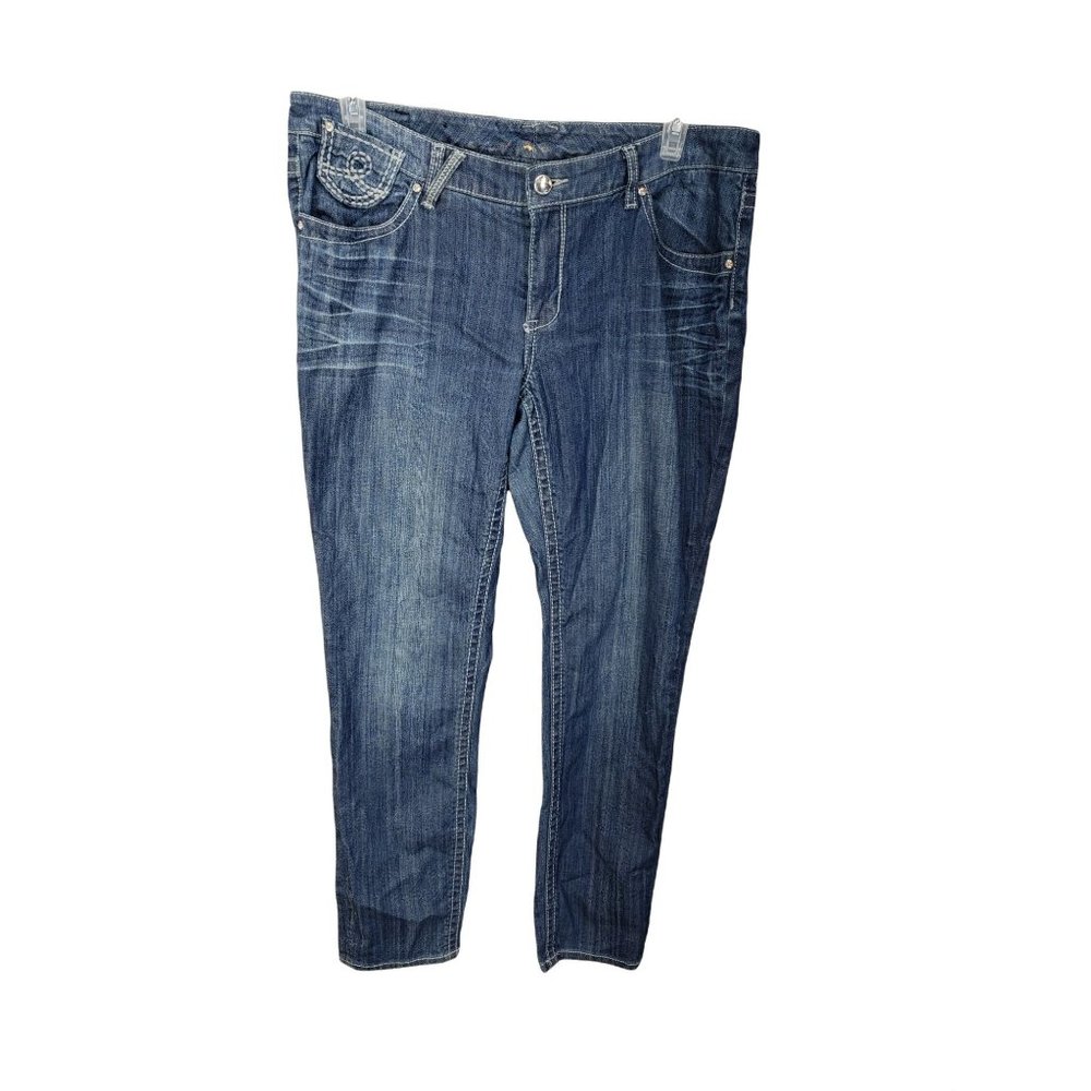 Seven7 Jeans Womens Jeans‎ Inseam 31 Straight Fit Blue Denim Jeans Size 14
